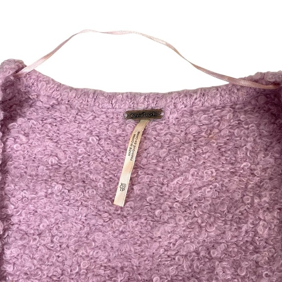 Free People Lofty V Neck Oversized Sweater Light Purple Lilac - Picture 6 of 13